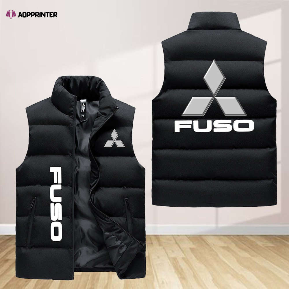 Mitsubishi Fuso Sleeveless Puffer Jacket Custom For Fans Gifts