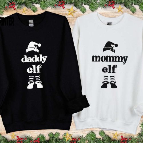 Mommy Elf Sweatshirt Daddy Elf Sweatshirt Elf Shirt Christmas Elf Movie Sweatshirt Custom Family Christmas Shirt Elf Sweater Gift