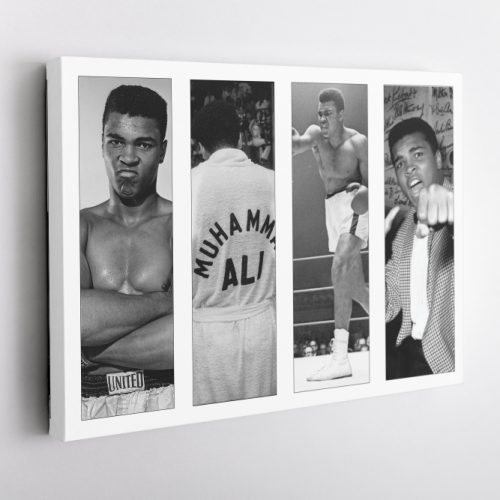 Muhammad Ali Collage Art Poster Boxing Canvas Unique Design Wall Art Print Hand Made Ready to Hang Custom Design