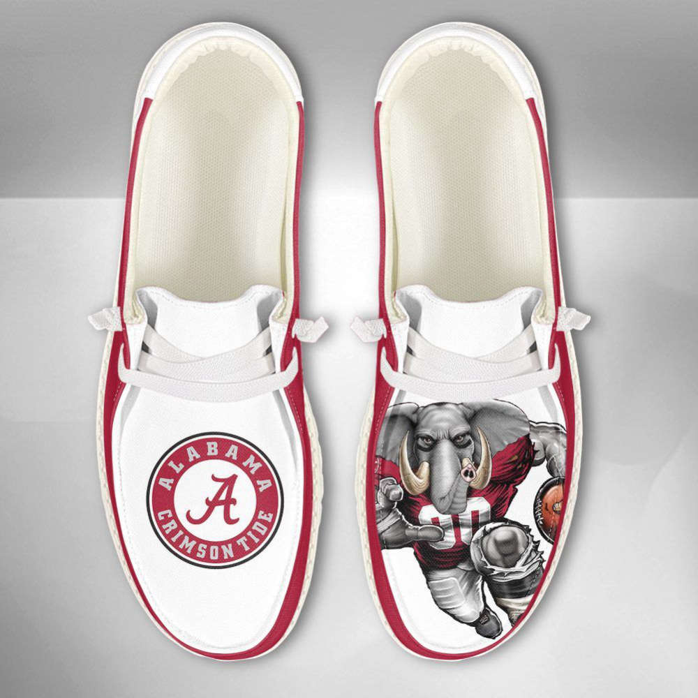 NCAA Alabama Crimson Tide Hey Dude Shoes Wally Lace Up Loafers Moccasin Slippers Fan Gifts