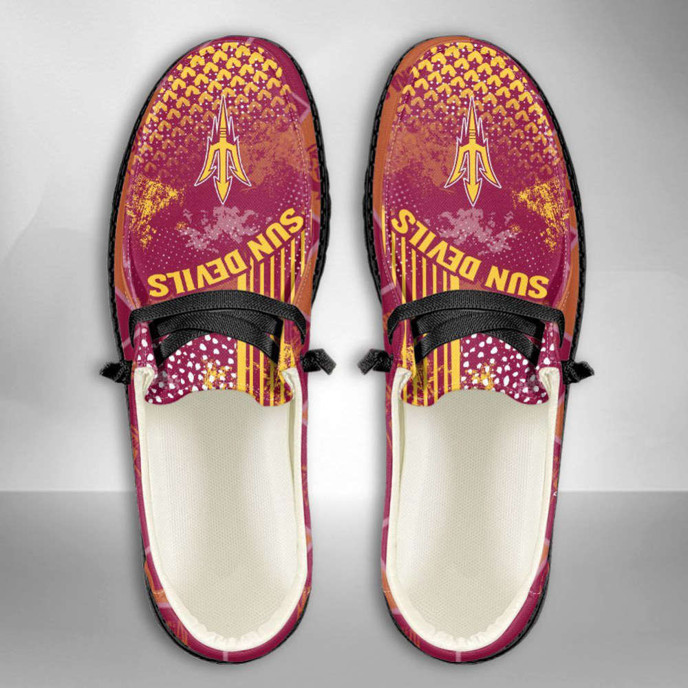 NCAA Arizona State Sun Devils Hey Dude Shoes Wally Lace Up Loafers Moccasin Slippers