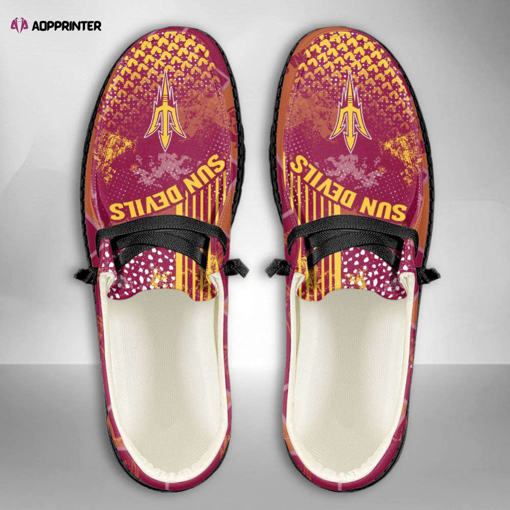 NCAA Arizona State Sun Devils Hey Dude Shoes Wally Lace Up Loafers Moccasin Slippers