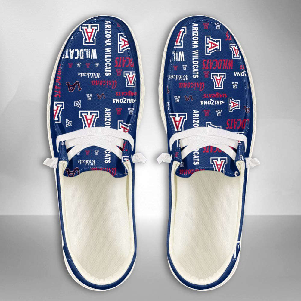 NCAA Arizona Wildcats Hey Dude Shoes Wally Lace Up Loafers Moccasin Slippers HDS0047