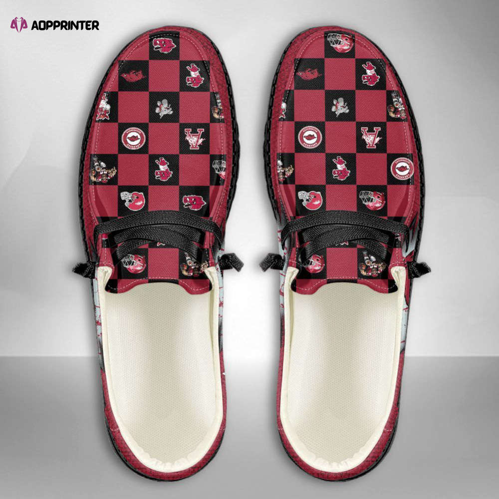 NCAA Arkansas Razorbacks Hey Dude Shoes Wally Lace Up Loafers Moccasin Slippers HDS0063