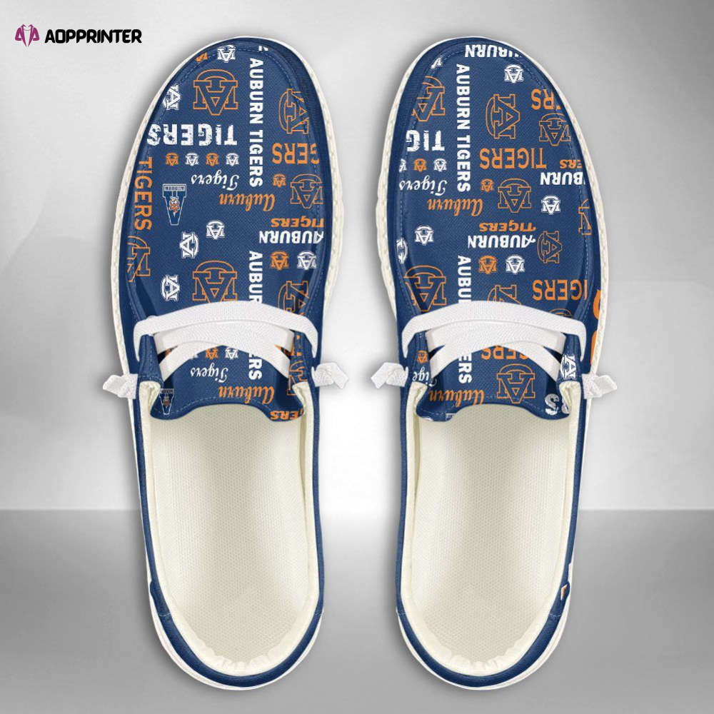 NCAA Auburn Tigers Hey Dude Shoes Wally Lace Up Loafers Moccasin Slippers