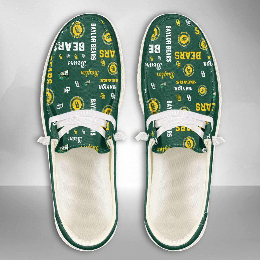 NCAA Baylor Bears Hey Dude Shoes Wally Lace Up Loafers Moccasin Slippers HDS0105