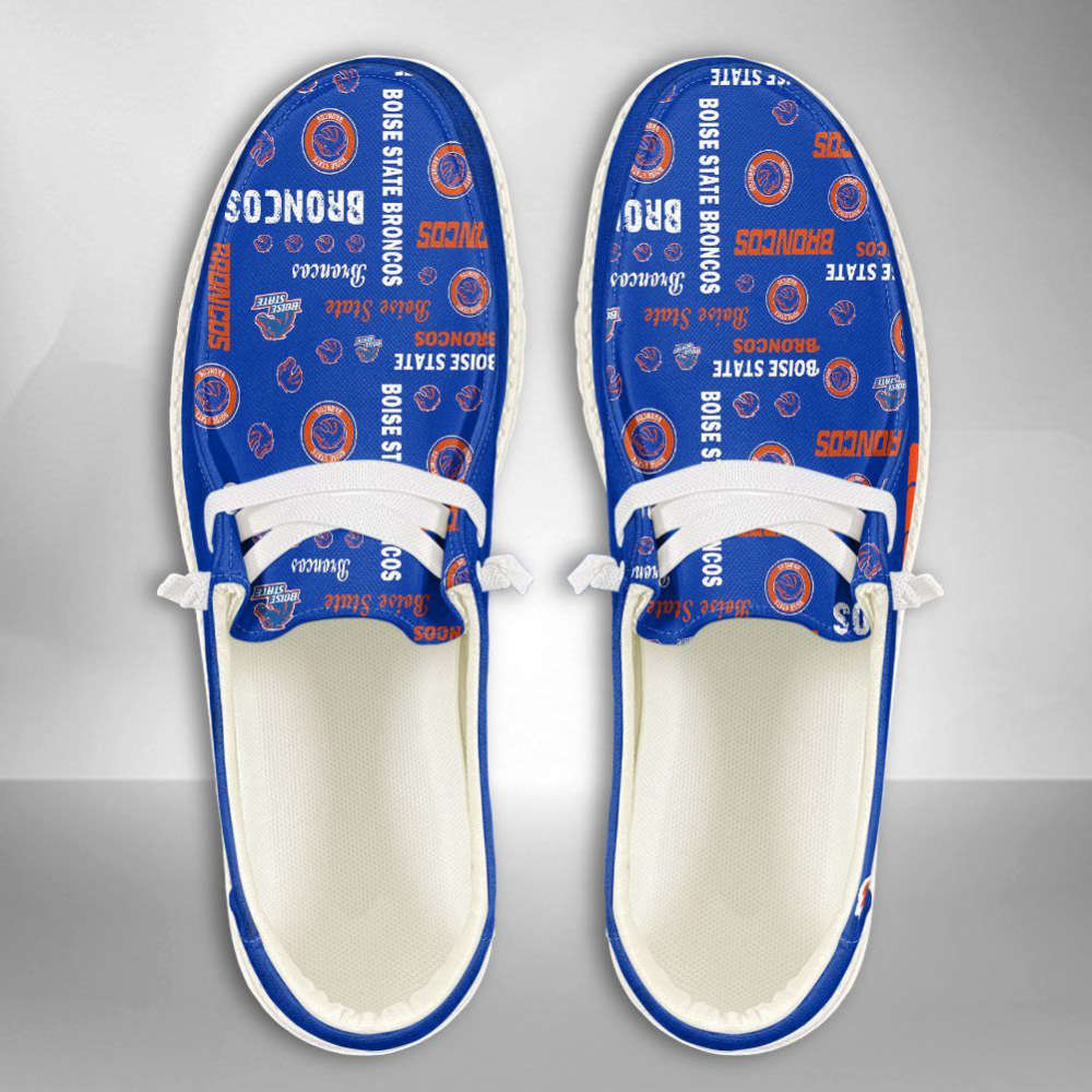 NCAA Boise State Broncos Hey Dude Shoes Wally Lace Up Loafers Moccasin Slippers