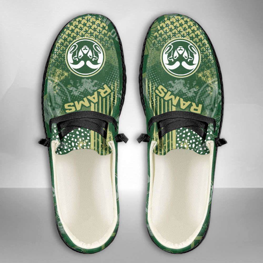 NCAA Colorado State Rams Hey Dude Shoes Wally Lace Up Loafers Moccasin Slippers HDS0249