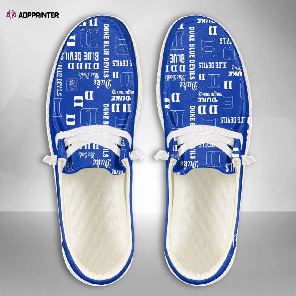 NCAA Duke Blue Devils Hey Dude Shoes Wally Lace Up Loafers Moccasin Slippers