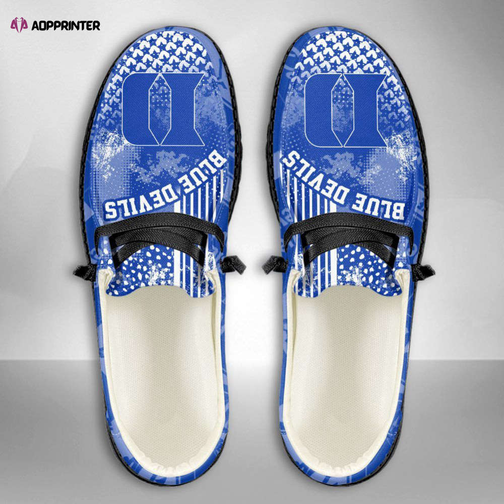 NCAA Duke Blue Devils Hey Dude Shoes Wally Lace Up Loafers Moccasin Slippers