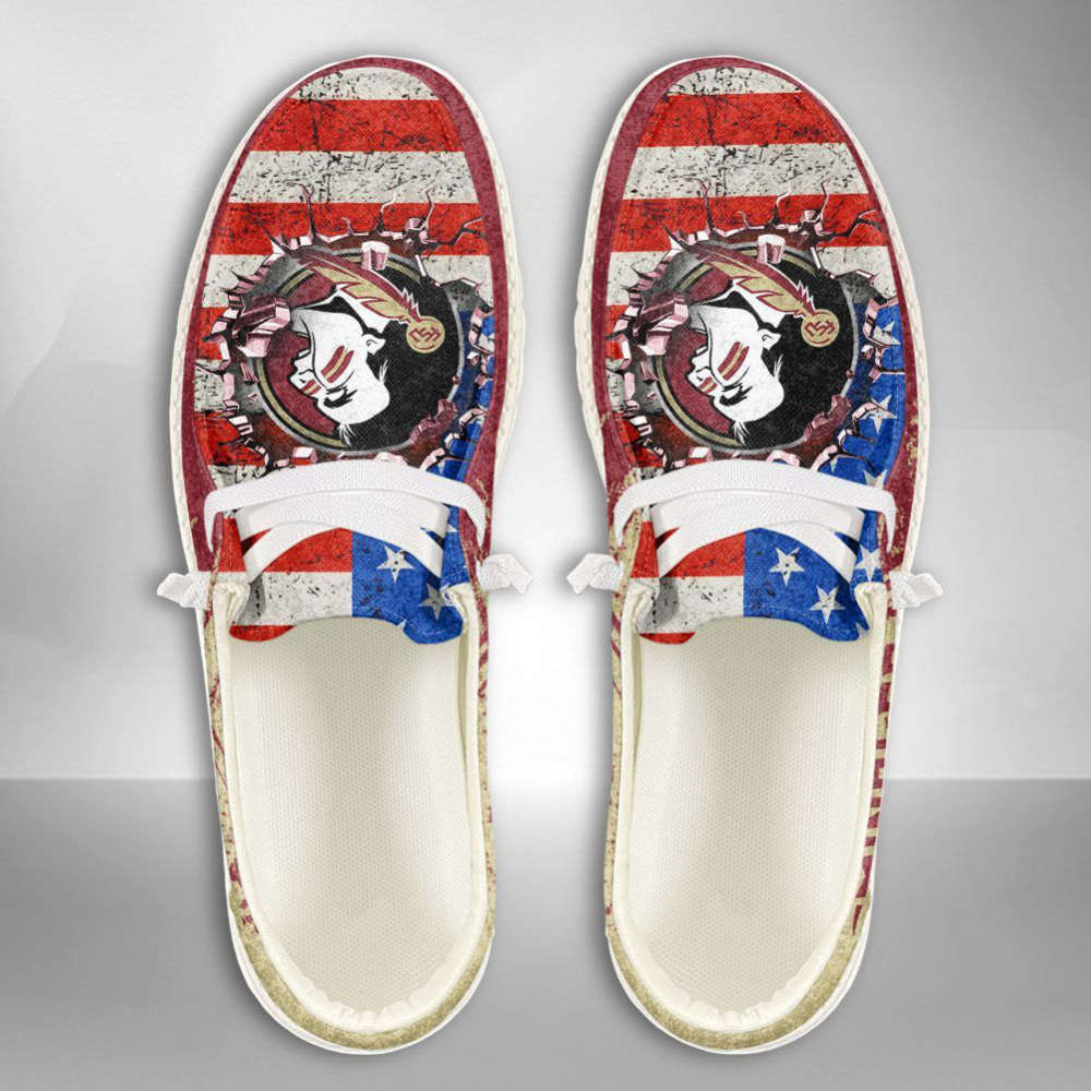 NCAA Florida State Seminoles Hey Dude Shoes Wally Lace Up Loafers Moccasin Slippers