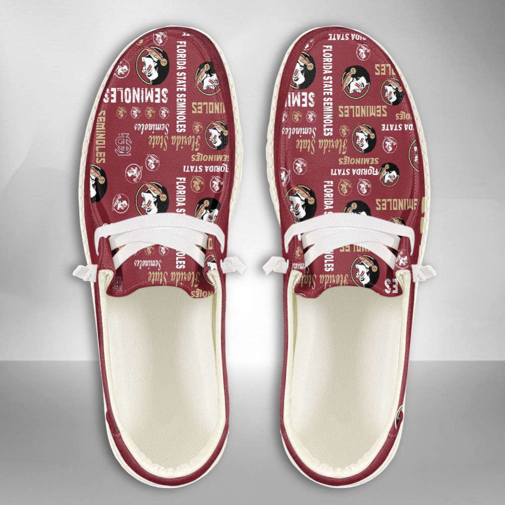 NCAA Florida State Seminoles Hey Dude Shoes Wally Lace Up Loafers Moccasin Slippers Fan Gifts