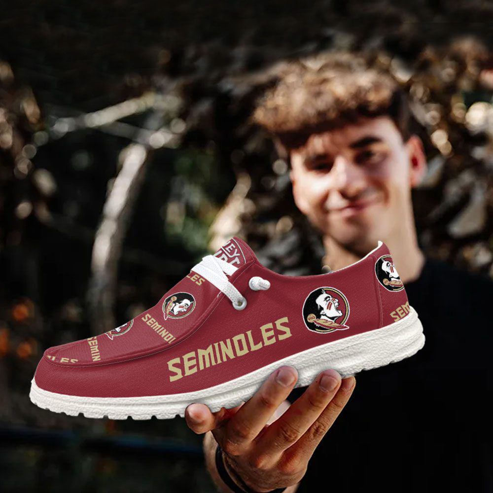 NCAA Florida State Seminoles Hey Dude Shoes Wally Lace Up Loafers Moccasin Slippers