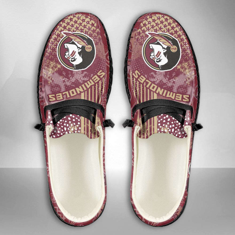 NCAA Florida State Seminoles Hey Dude Shoes Wally Lace Up Loafers Moccasin Slippers HDS0341