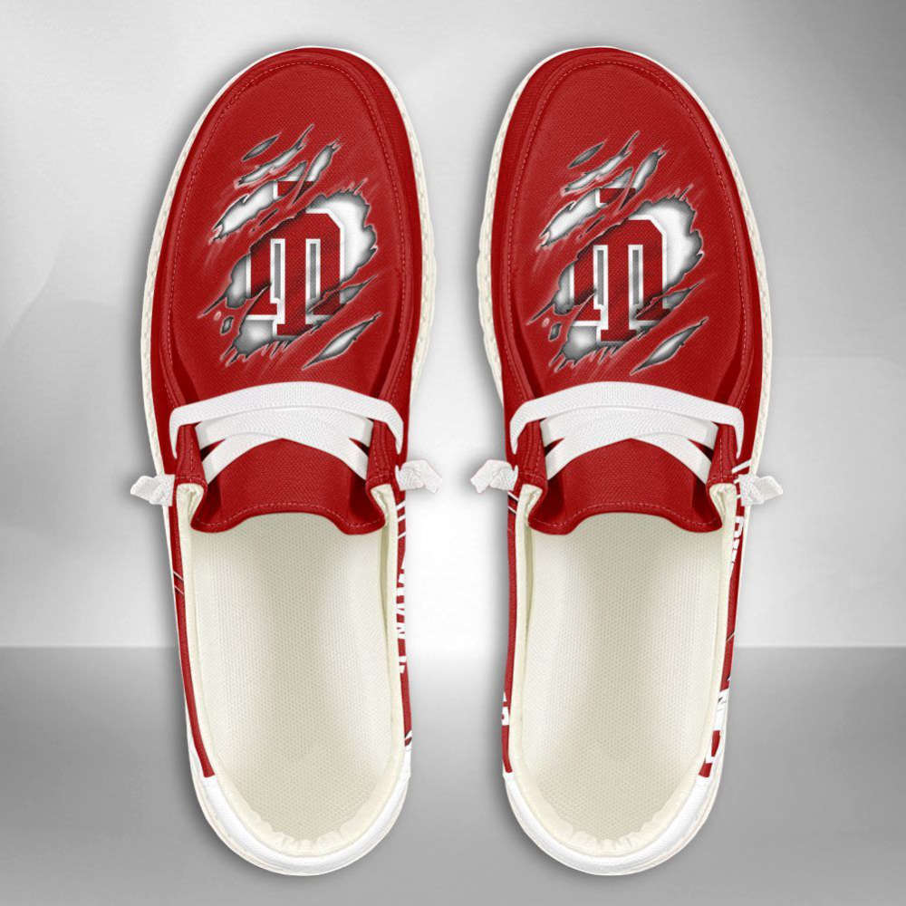 NCAA Indiana Hoosiers Hey Dude Shoes Wally Lace Up Loafers Moccasin Slippers