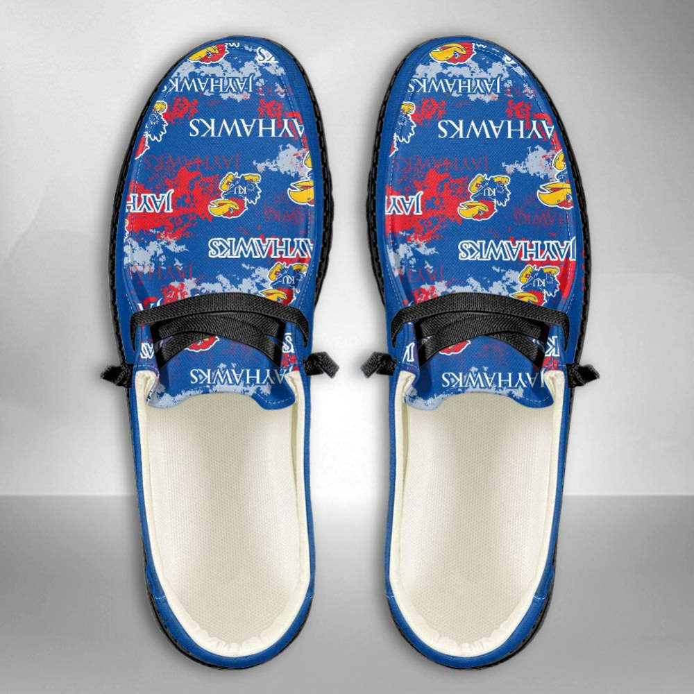 NCAA Kansas Jayhawks Hey Dude Shoes Wally Lace Up Loafers Moccasin Slippers Gifts