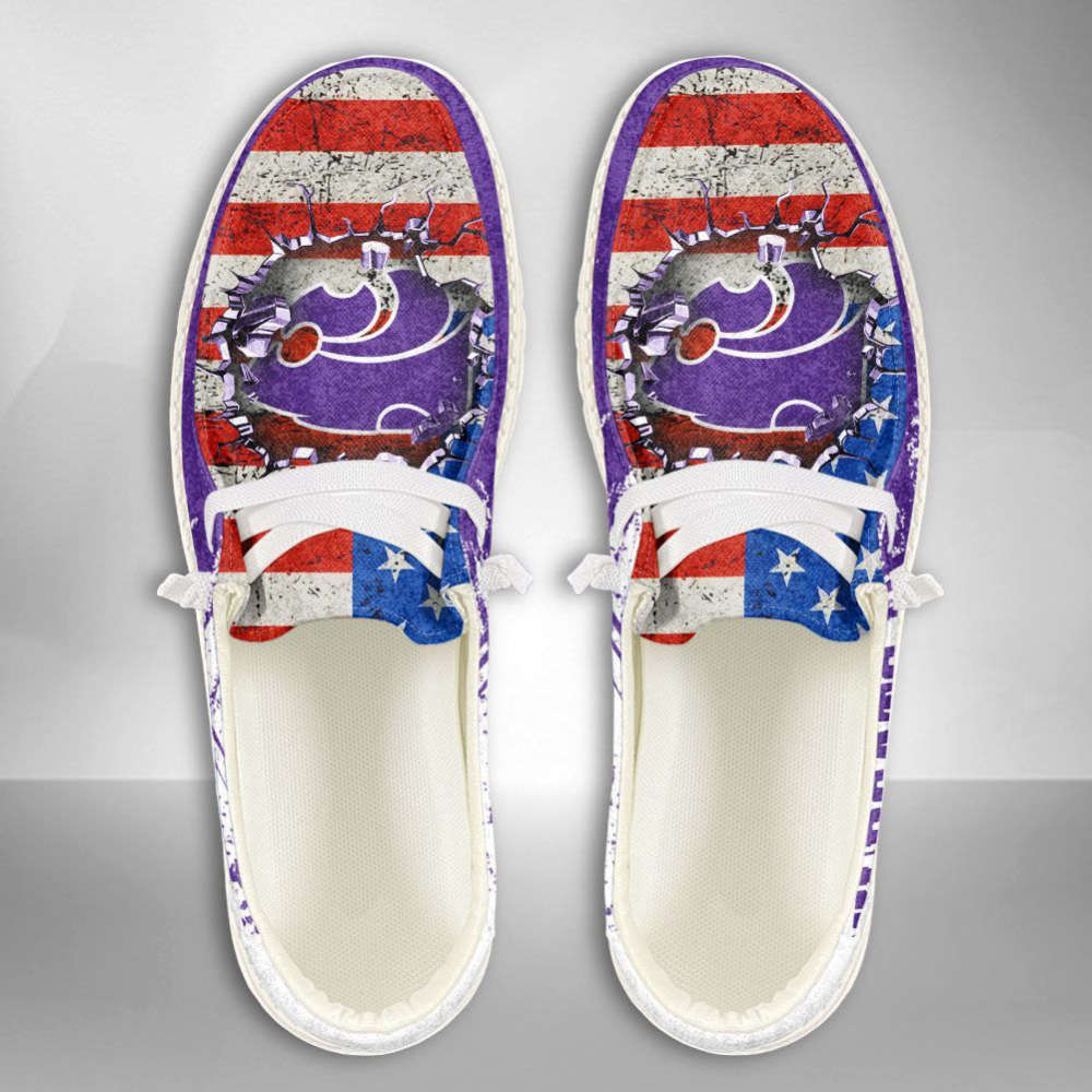 NCAA Kansas State Wildcats Hey Dude Shoes Wally Lace Up Loafers Moccasin Slippers