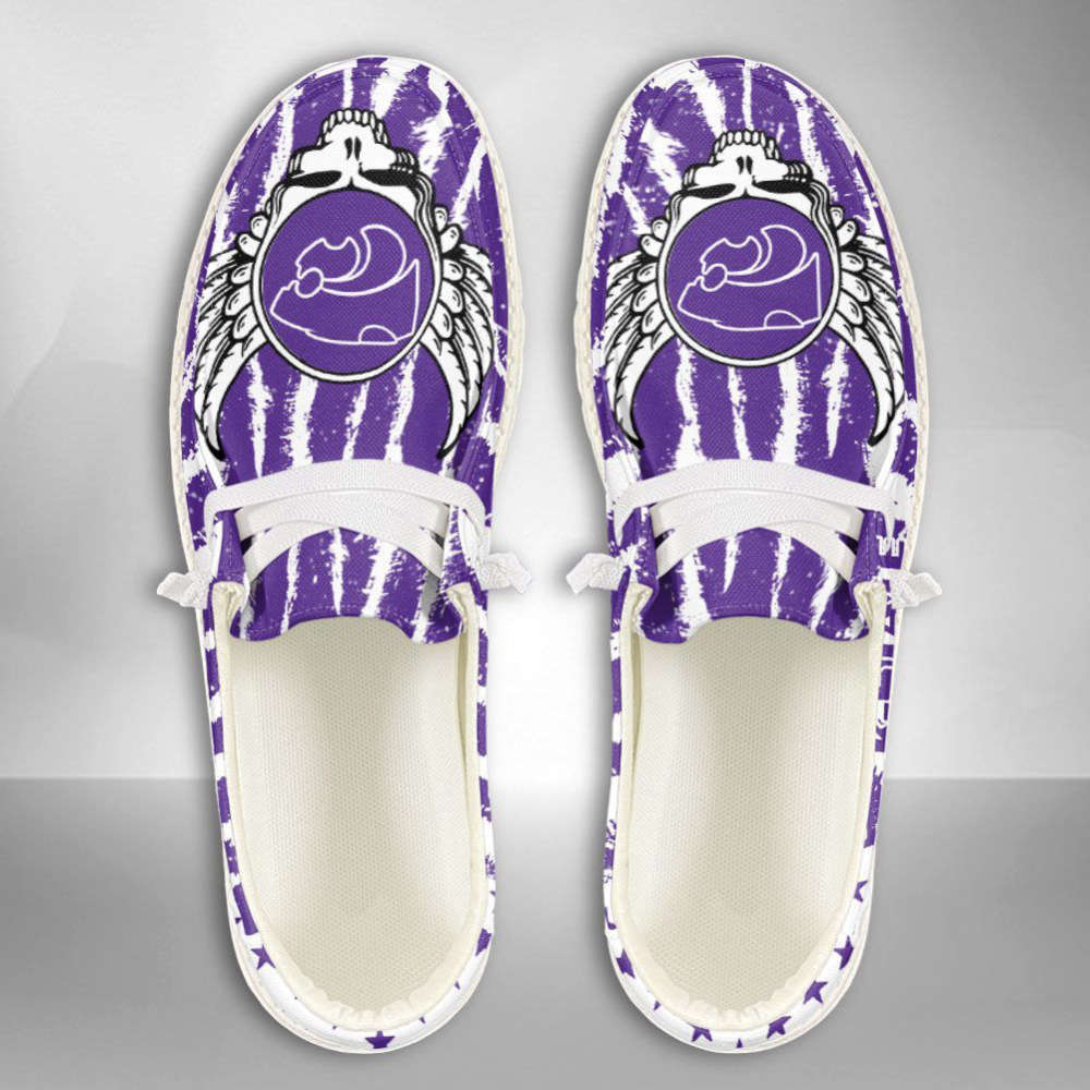 NCAA Kansas State Wildcats Hey Dude Shoes Wally Lace Up Loafers Moccasin Slippers Fan Gifts