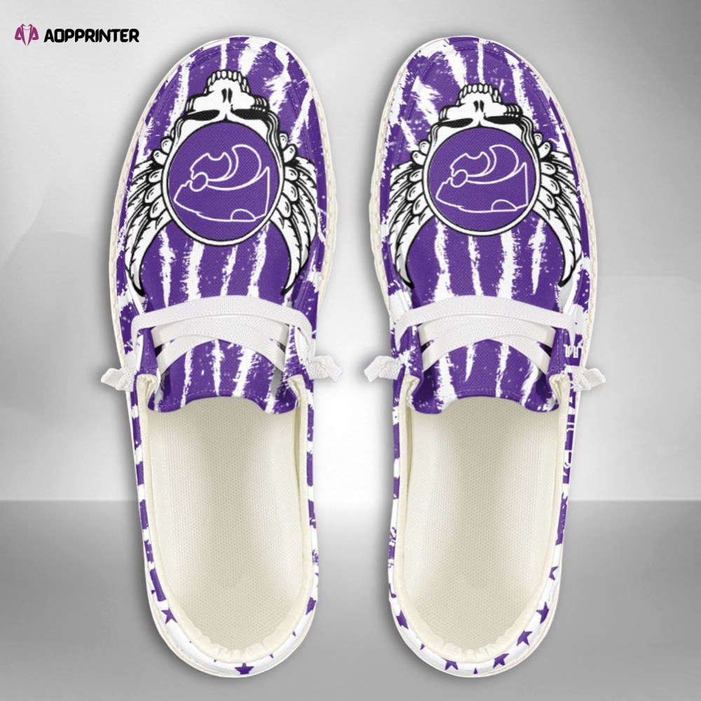 NCAA Kansas State Wildcats Hey Dude Shoes Wally Lace Up Loafers Moccasin Slippers Fan Gifts