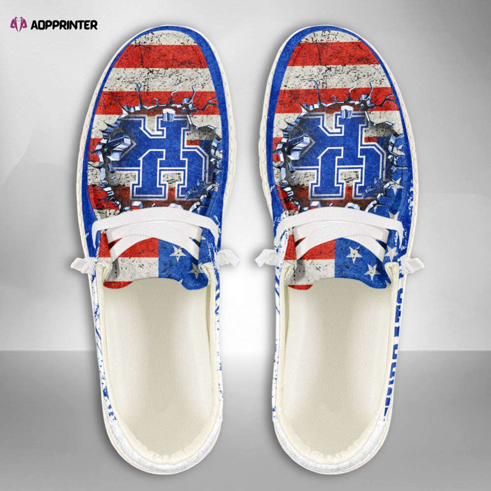 NCAA Kentucky Wildcats Hey Dude Shoes Wally Lace Up Loafers Moccasin Slippers Fan Gifts