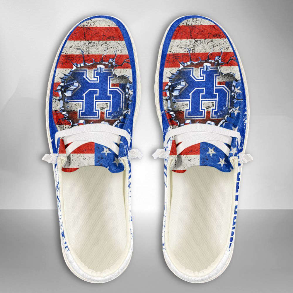NCAA Kentucky Wildcats Hey Dude Shoes Wally Lace Up Loafers Moccasin Slippers Fan Gifts