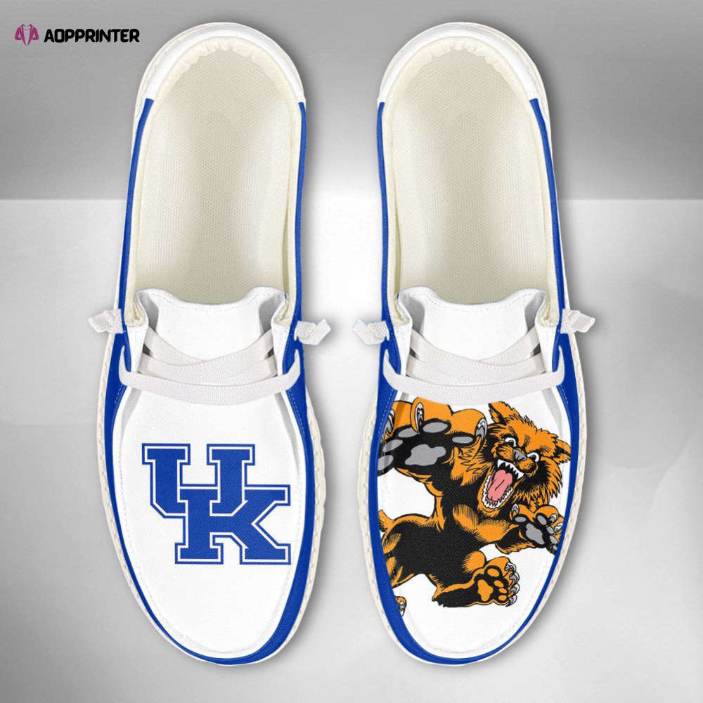 NCAA Kentucky Wildcats Hey Dude Shoes Wally Lace Up Loafers Moccasin Slippers Gifts