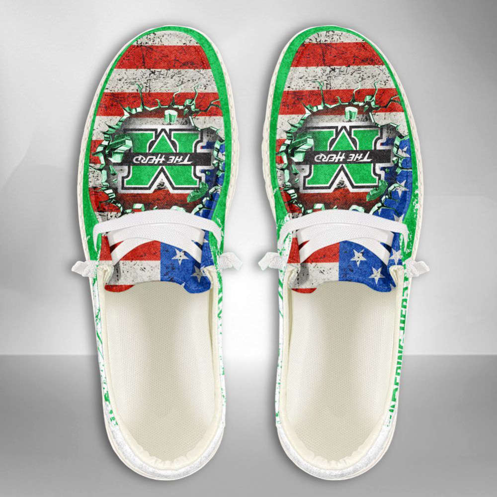 NCAA Marshall Thundering Herd Hey Dude Shoes Wally Lace Up Loafers Moccasin Slippers