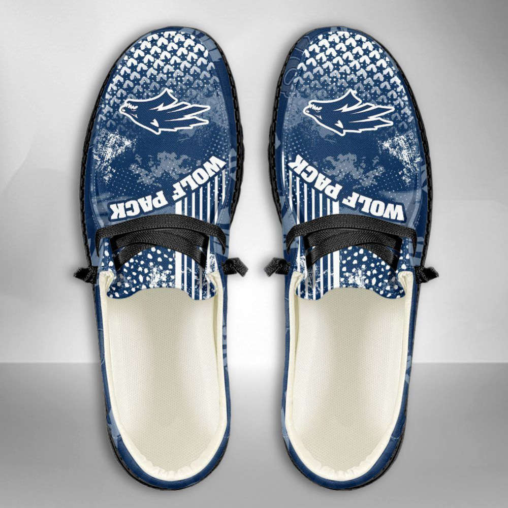 NCAA Nevada Wolf Pack Hey Dude Shoes Wally Lace Up Loafers Moccasin Slippers HDS0771