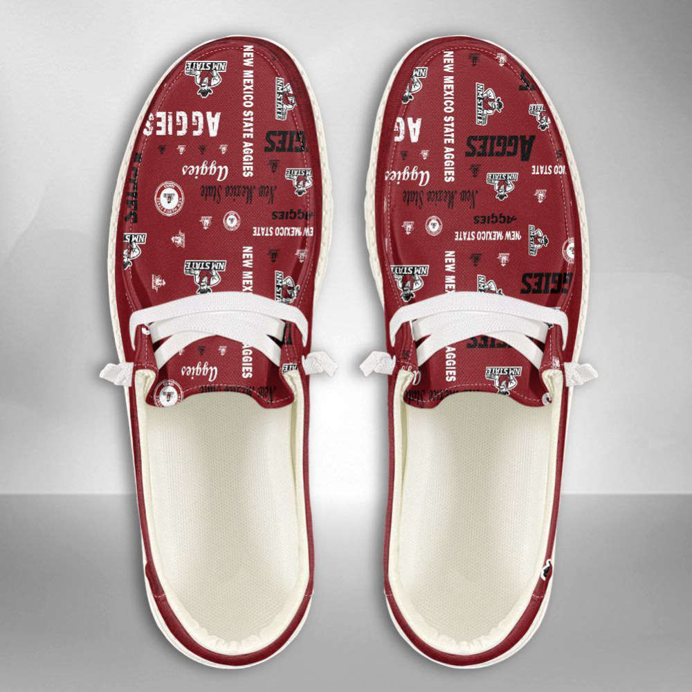 NCAA New Mexico State Aggies Hey Dude Shoes Wally Lace Up Loafers Moccasin Slippers Fan Gifts