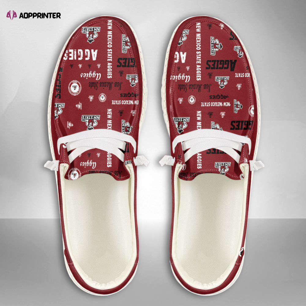 NCAA New Mexico State Aggies Hey Dude Shoes Wally Lace Up Loafers Moccasin Slippers Fan Gifts