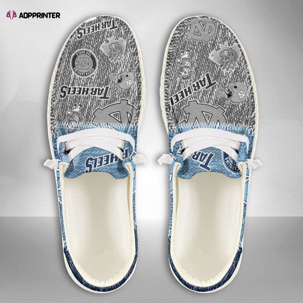 NCAA North Carolina Tar Heels Hey Dude Shoes Wally Lace Up Loafers Moccasin Slippers Gifts
