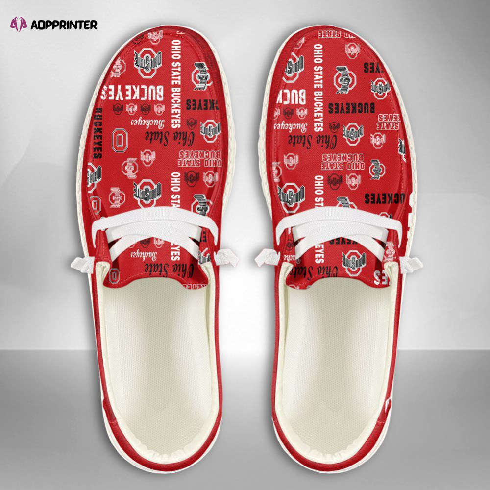 NCAA Ohio State Buckeyes Hey Dude Shoes Wally Lace Up Loafers Moccasin Slippers