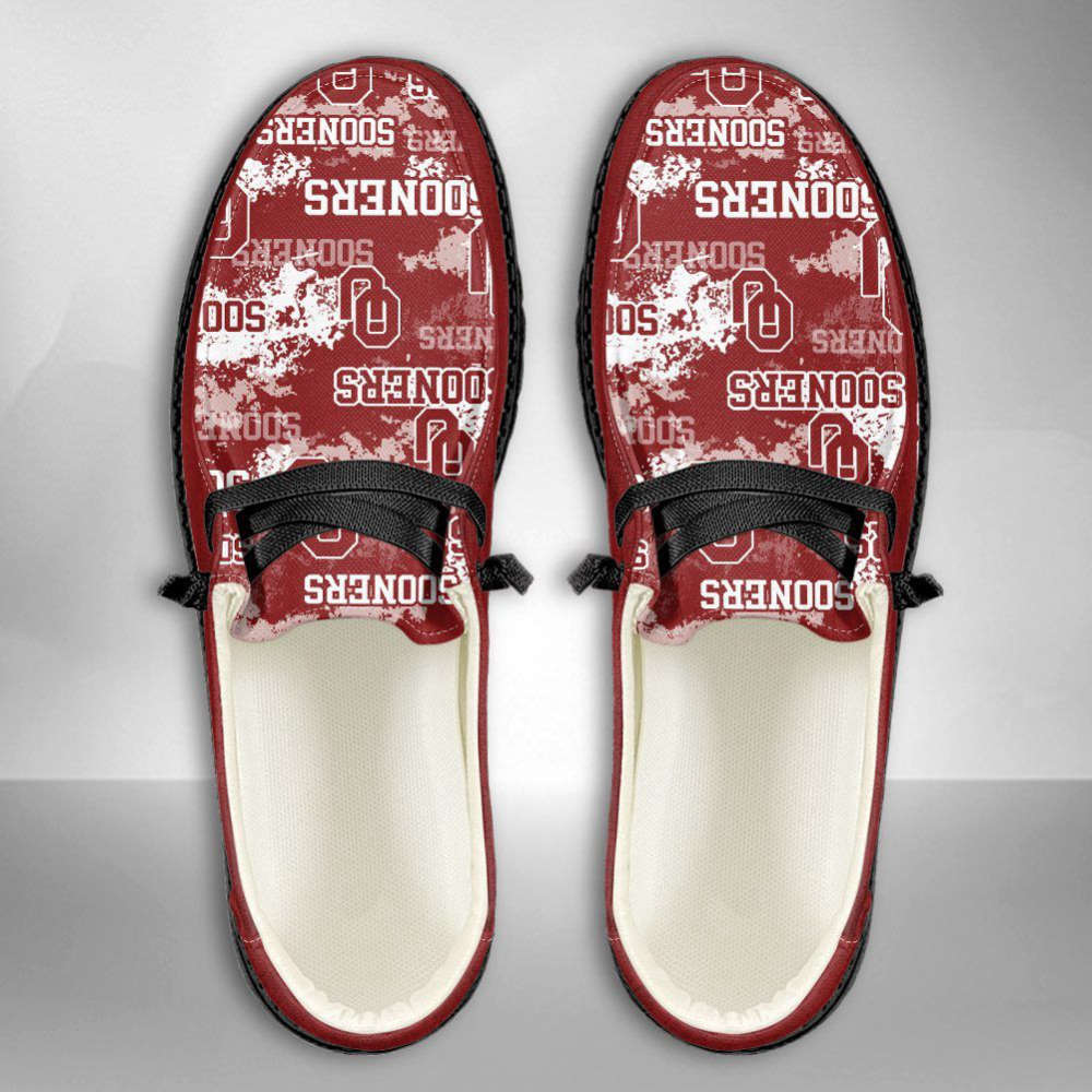 NCAA Oklahoma Sooners Hey Dude Shoes Wally Lace Up Loafers Moccasin Slippers