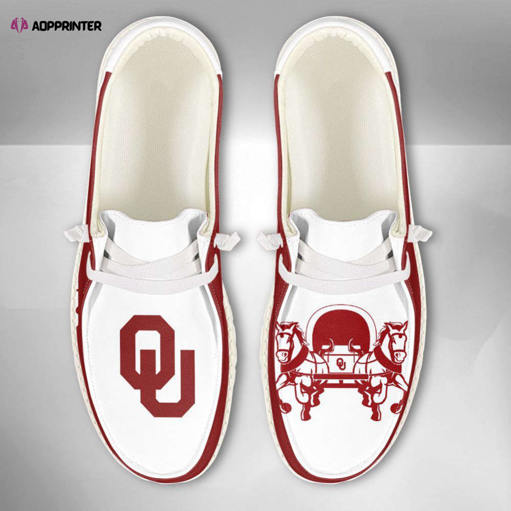 NCAA Oklahoma Sooners Hey Dude Shoes Wally Lace Up Loafers Moccasin Slippers