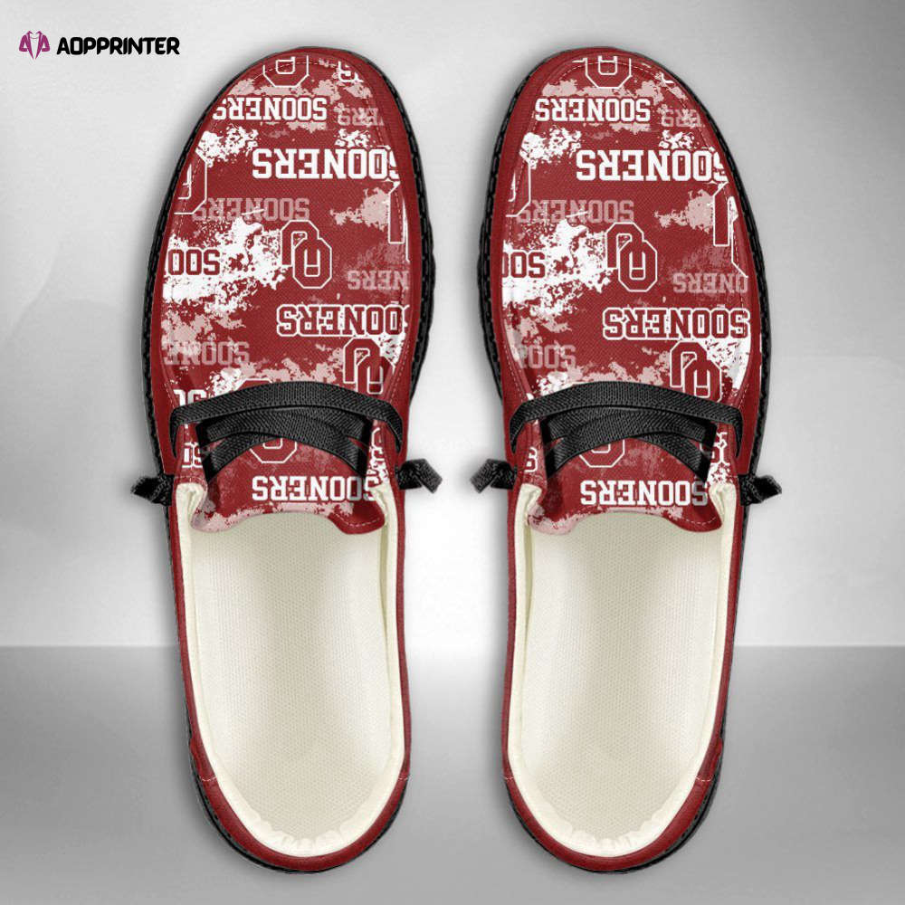 NCAA Oklahoma Sooners Hey Dude Shoes Wally Lace Up Loafers Moccasin Slippers