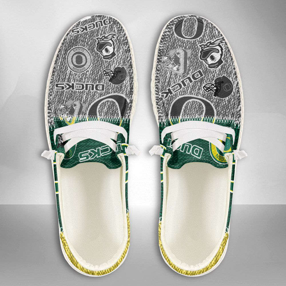 NCAA Oregon Ducks Hey Dude Shoes Wally Lace Up Loafers Moccasin Slippers