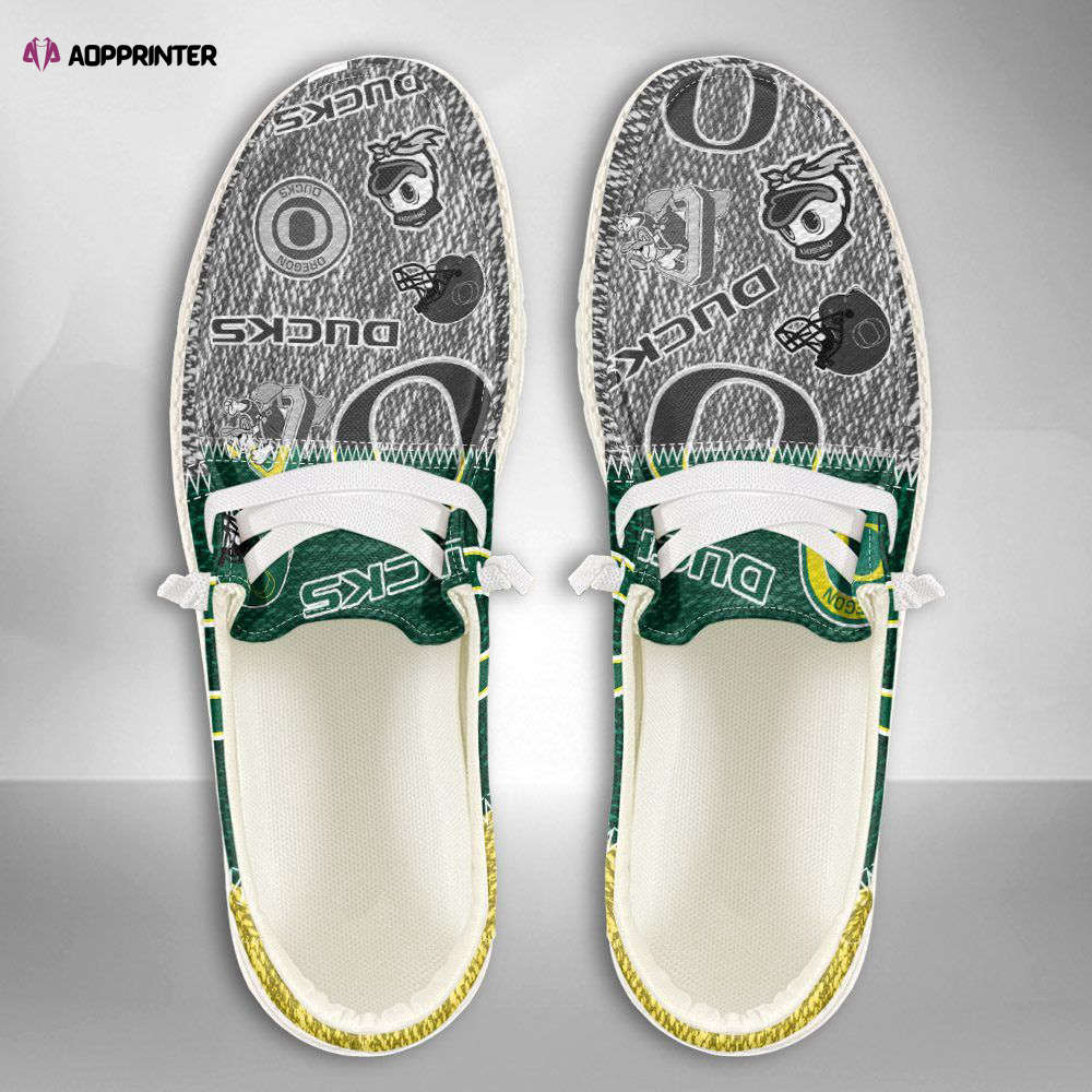 NCAA Oregon Ducks Hey Dude Shoes Wally Lace Up Loafers Moccasin Slippers