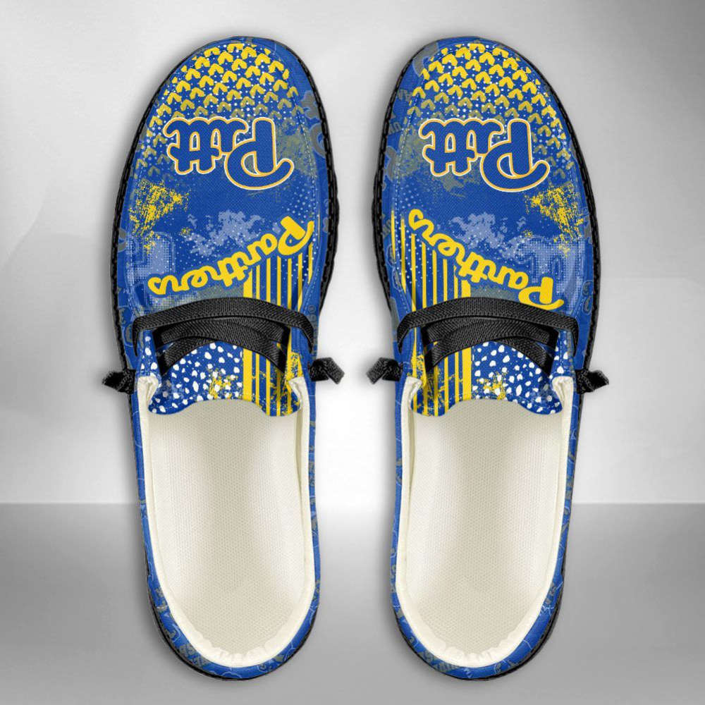 NCAA Pittsburgh Panthers Hey Dude Shoes Wally Lace Up Loafers Moccasin Slippers