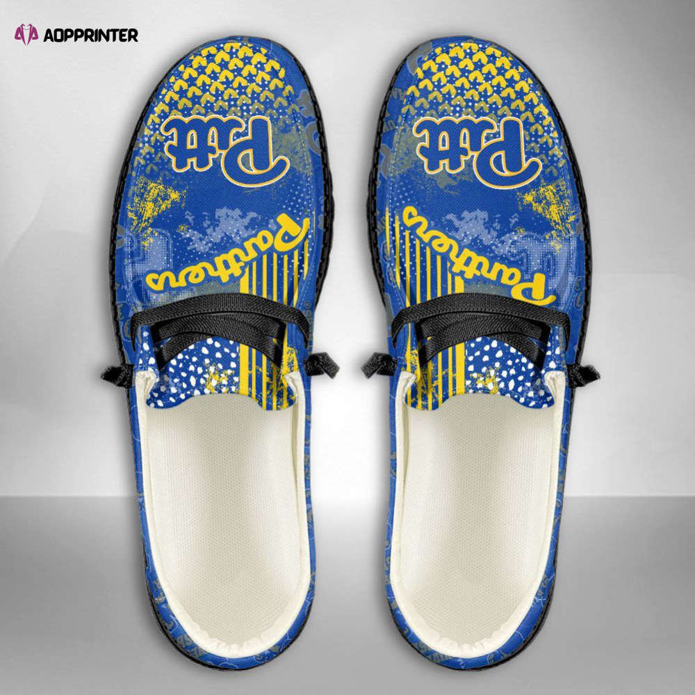 NCAA Pittsburgh Panthers Hey Dude Shoes Wally Lace Up Loafers Moccasin Slippers