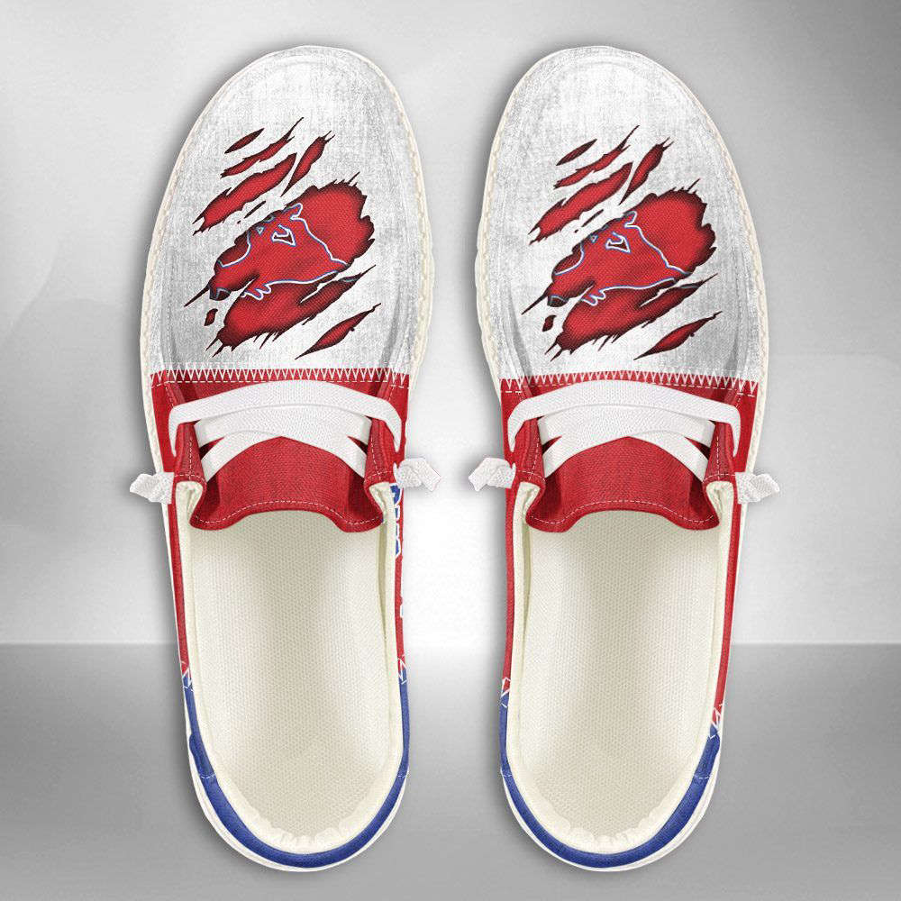 NCAA SMU Mustangs Hey Dude Shoes Wally Lace Up Loafers Moccasin Slippers Fan Gifts