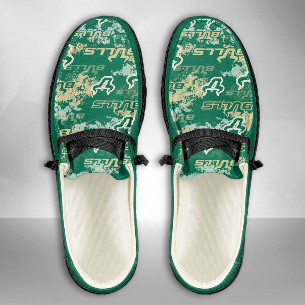 NCAA South Florida Bulls Hey Dude Shoes Wally Lace Up Loafers Moccasin Slippers