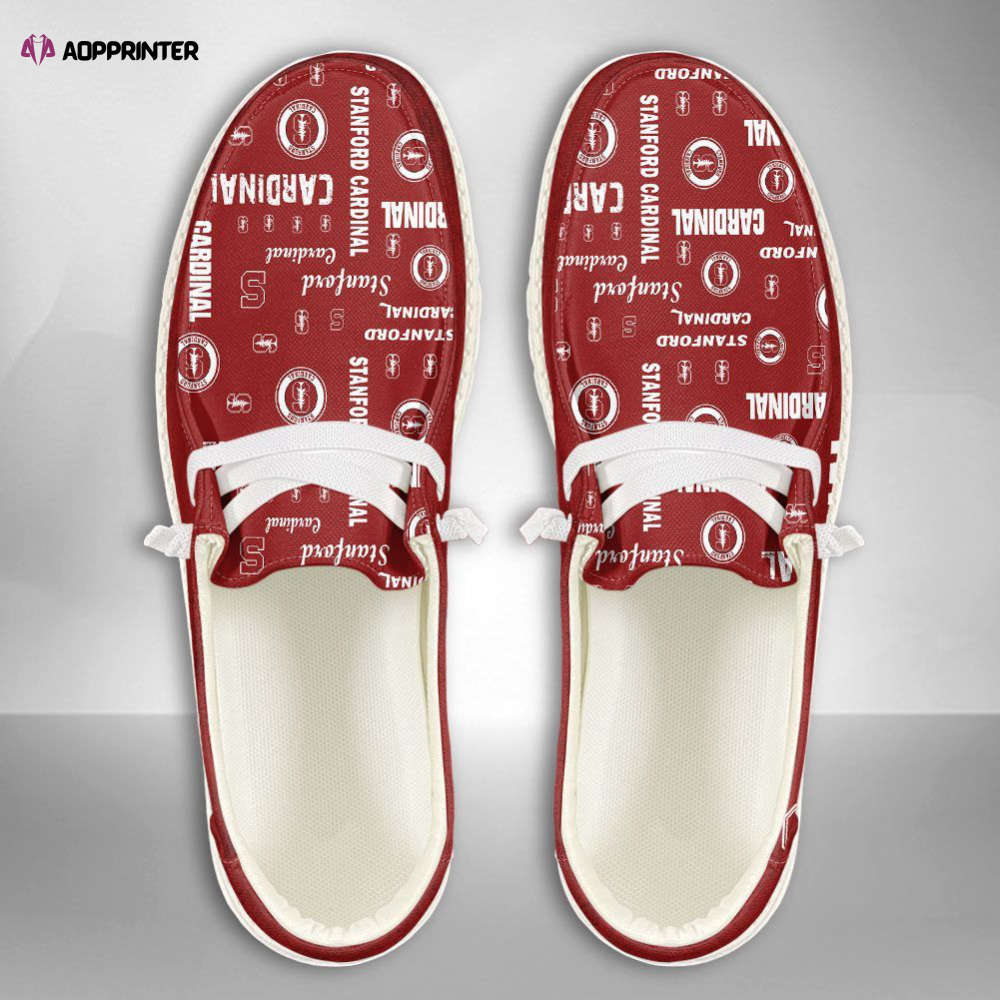 NCAA Stanford Cardinal Hey Dude Shoes Wally Lace Up Loafers Moccasin Slippers