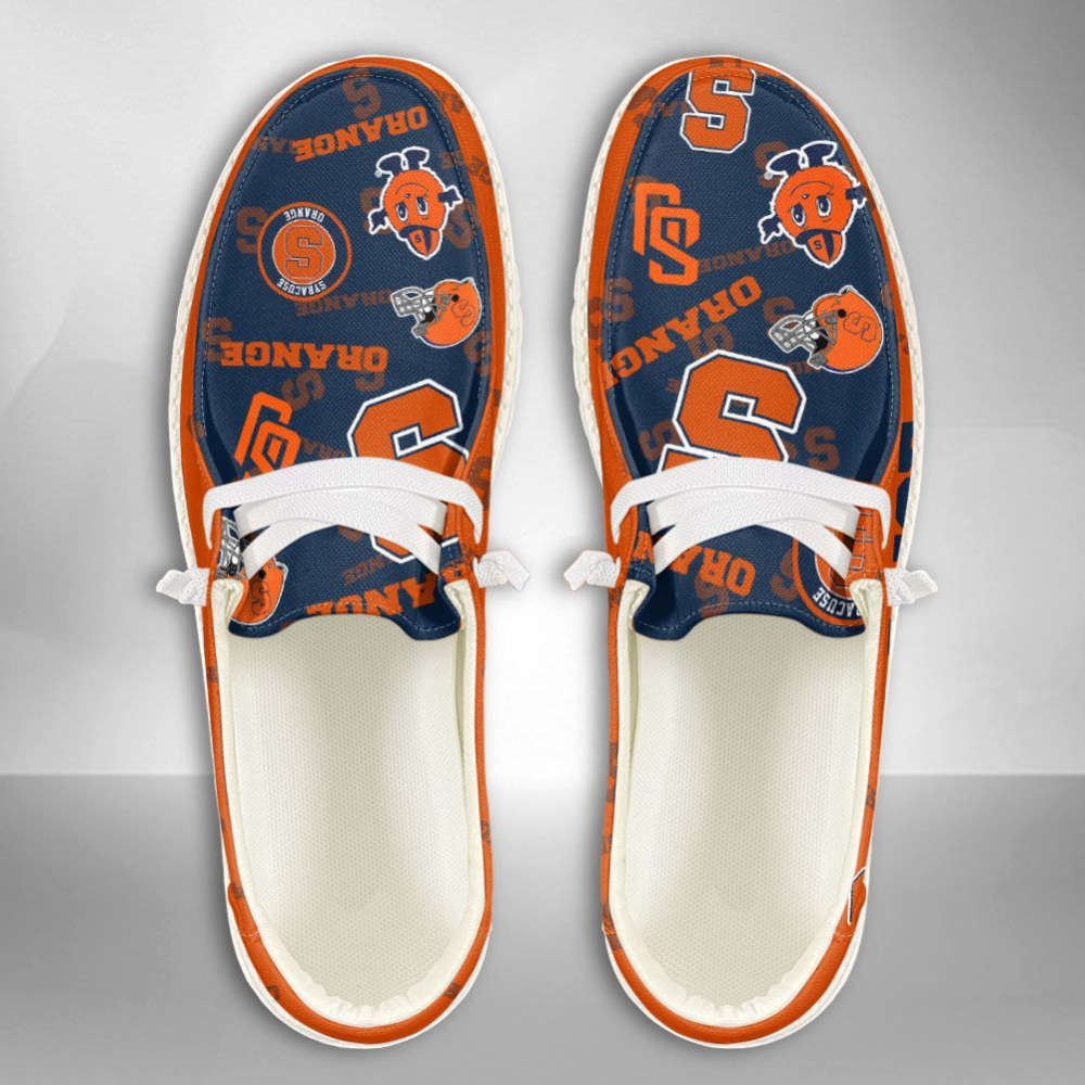 NCAA Syracuse Orange Hey Dude Shoes Wally Lace Up Loafers Moccasin Slippers