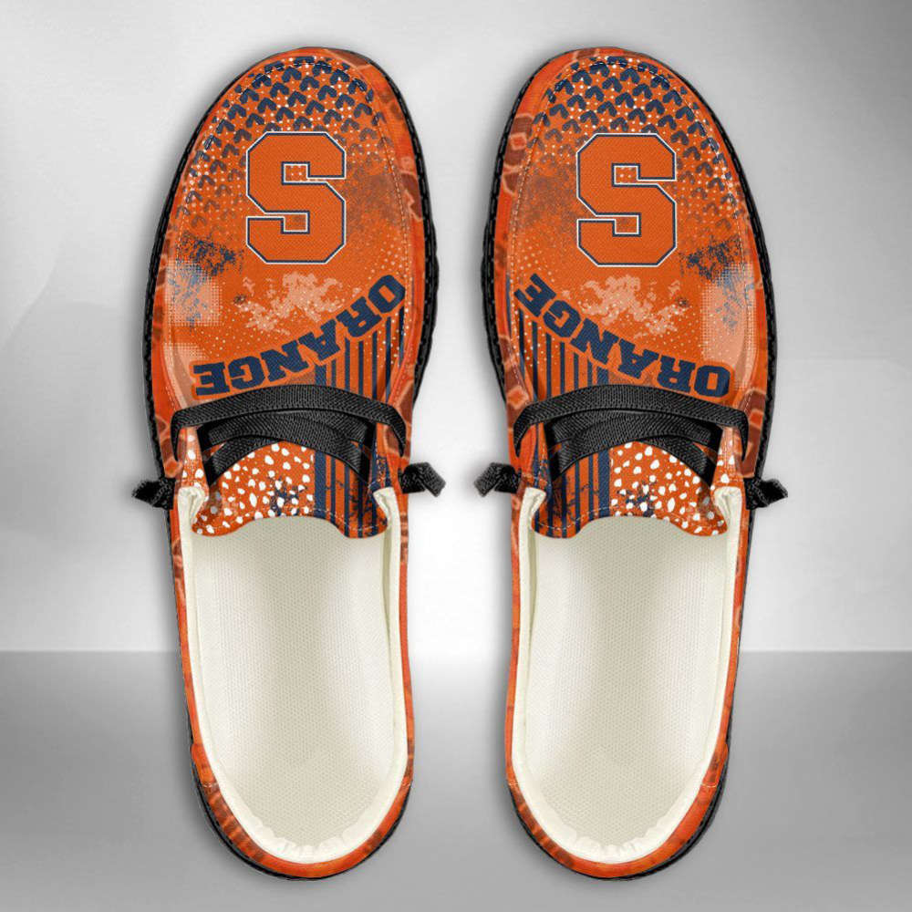 NCAA Syracuse Orange Hey Dude Shoes Wally Lace Up Loafers Moccasin Slippers