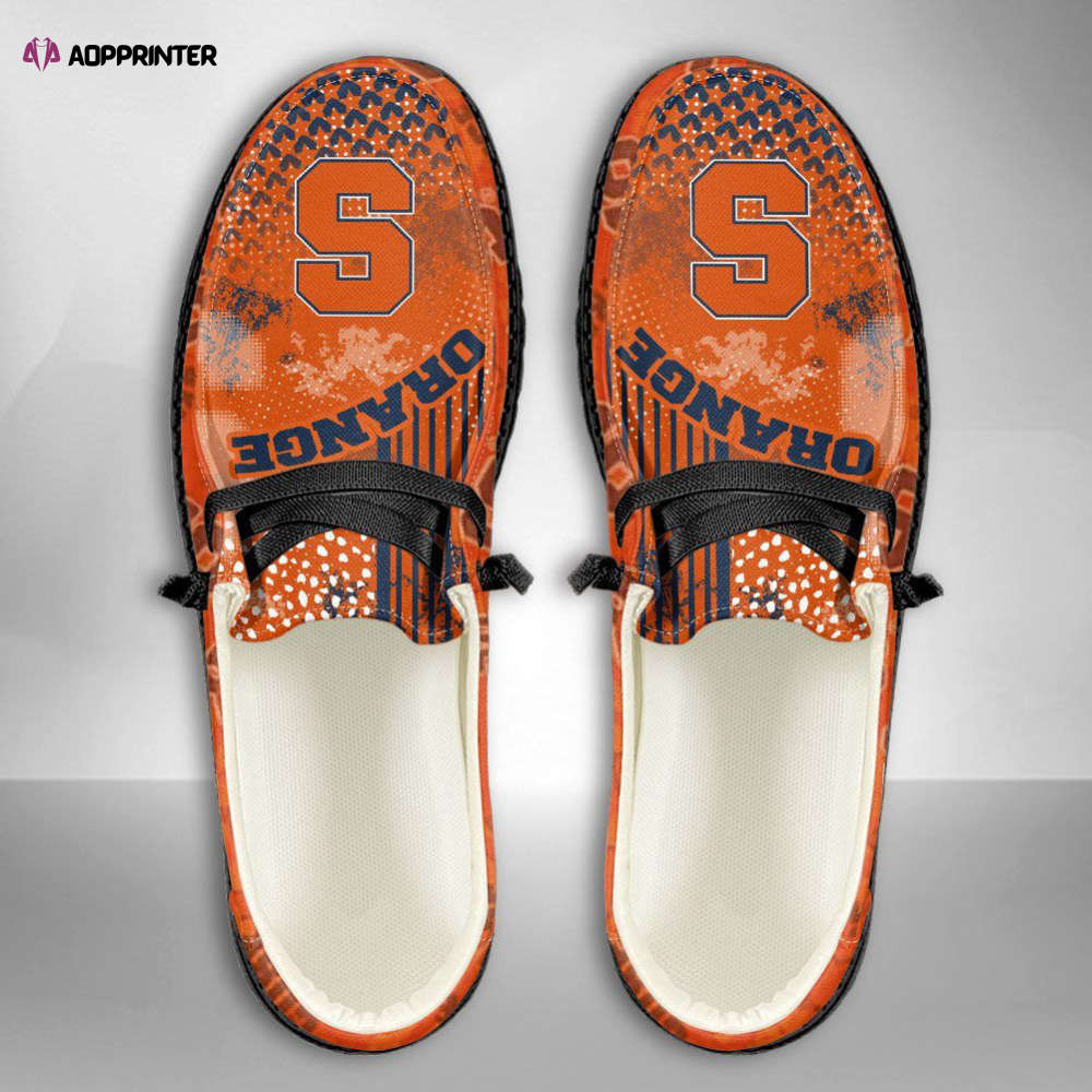 NCAA Syracuse Orange Hey Dude Shoes Wally Lace Up Loafers Moccasin Slippers