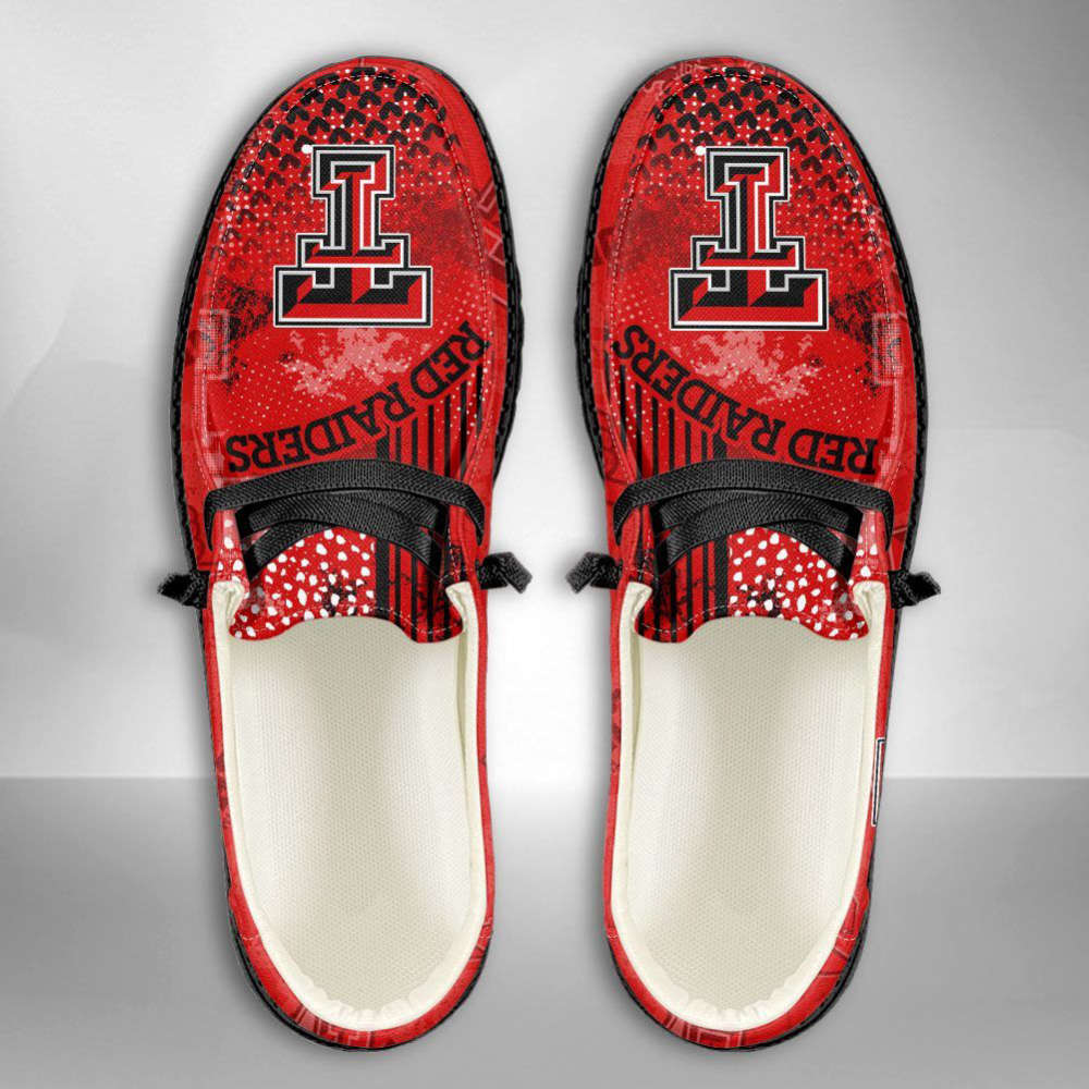 NCAA Texas Tech Red Raiders Hey Dude Shoes Wally Lace Up Loafers Moccasin Slippers