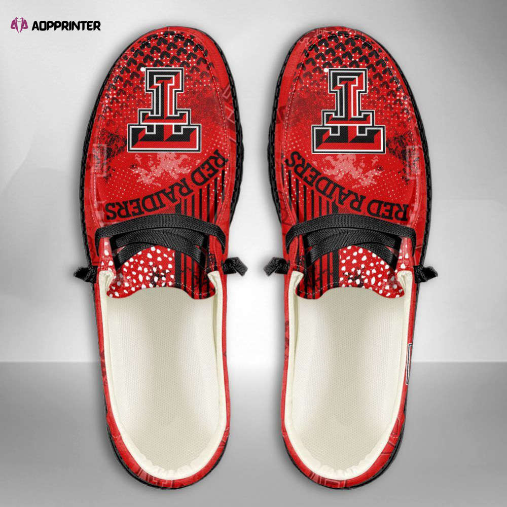 NCAA Texas Tech Red Raiders Hey Dude Shoes Wally Lace Up Loafers Moccasin Slippers