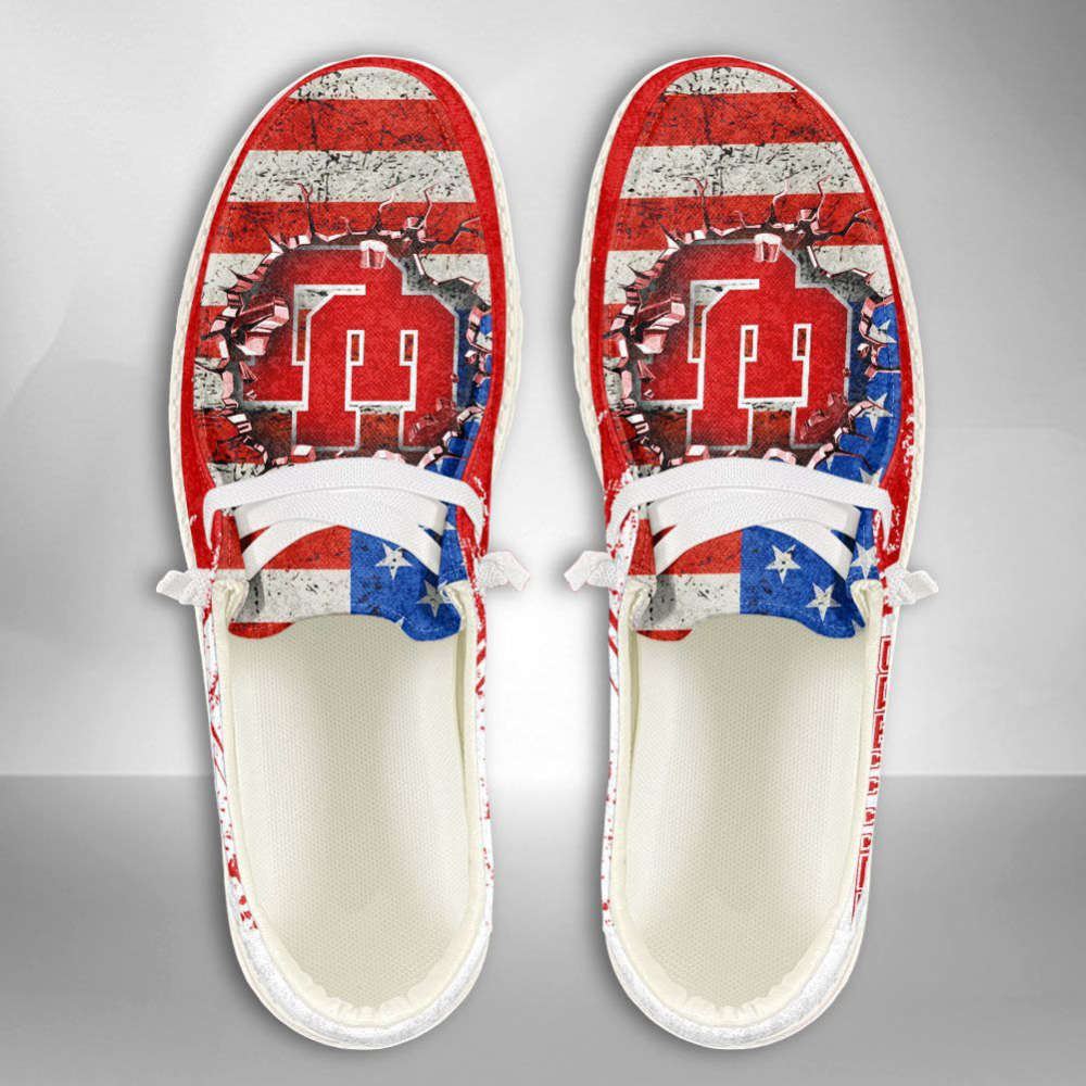 NCAA Utah Utes Hey Dude Shoes Wally Lace Up Loafers Moccasin Slippers Fan Gifts