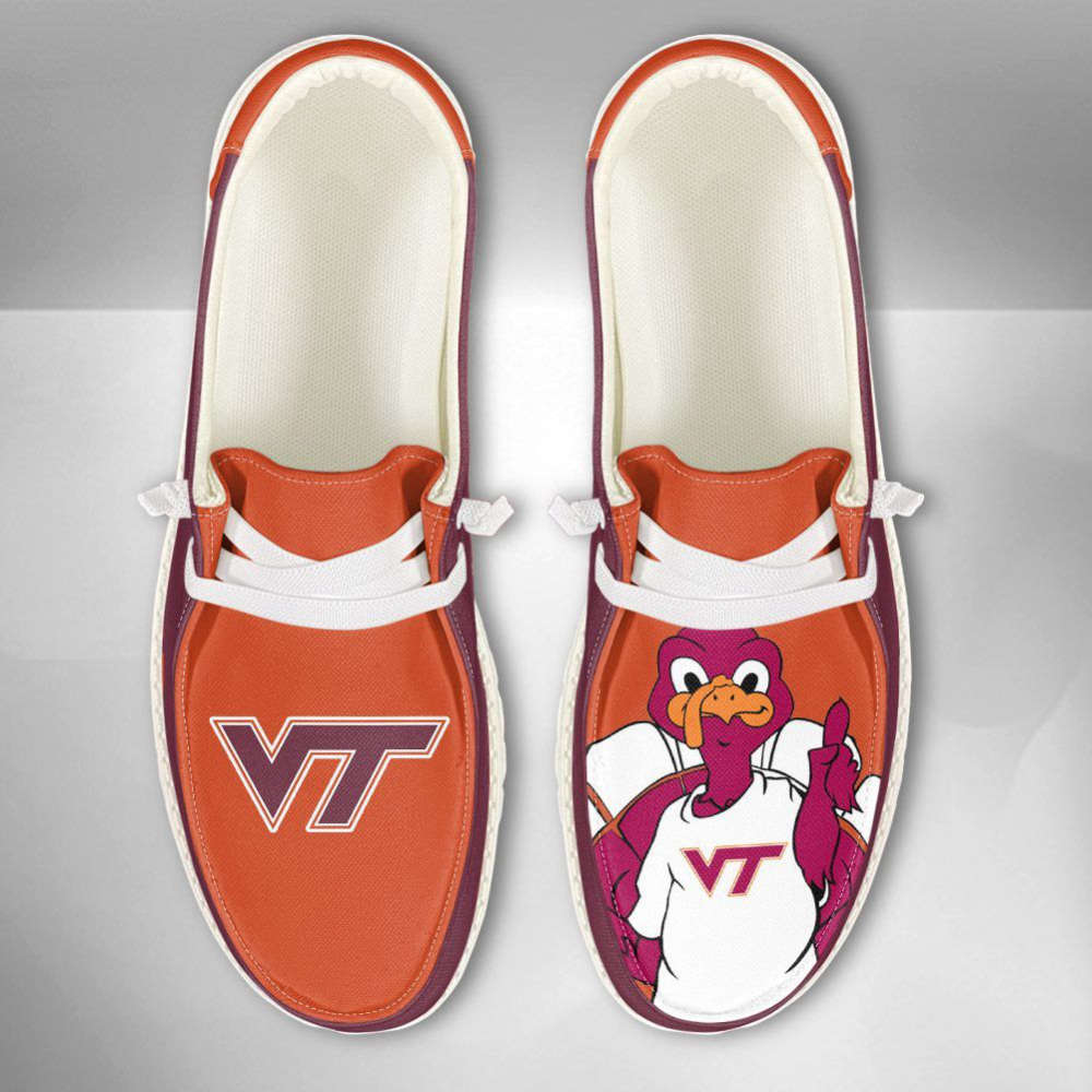 NCAA Virginia Tech Hokies Hey Dude Shoes Wally Lace Up Loafers Moccasin Slippers