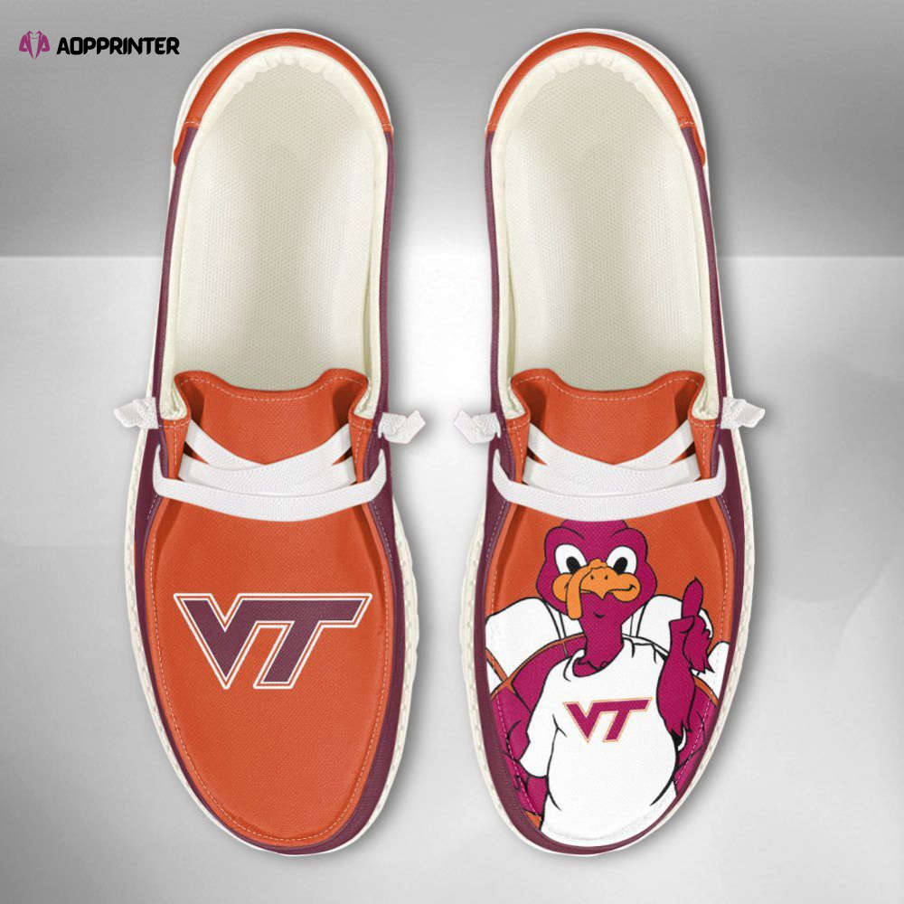 NCAA Virginia Tech Hokies Hey Dude Shoes Wally Lace Up Loafers Moccasin Slippers